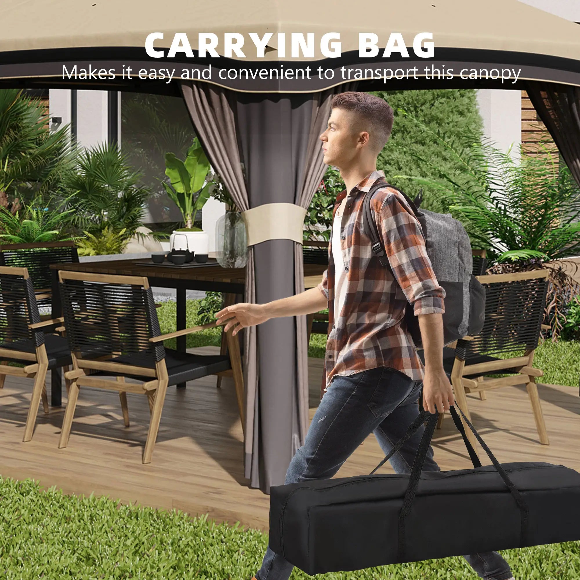 10' X 10' Pop Up Canopy With Netting, Foldable Tents, Height Adjustable Pop Up Canopies at Gallery Canada