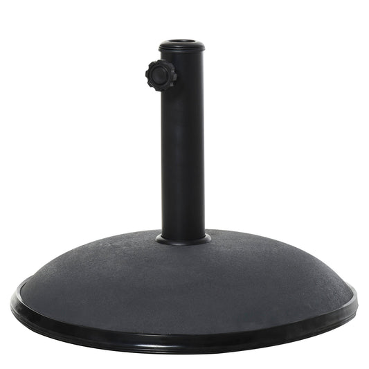 44 lbs Cement Umbrella Base Holder 19" Heavy Duty Round Parasol Stand for Patio, Outdoor, Backyard, Black - Gallery Canada
