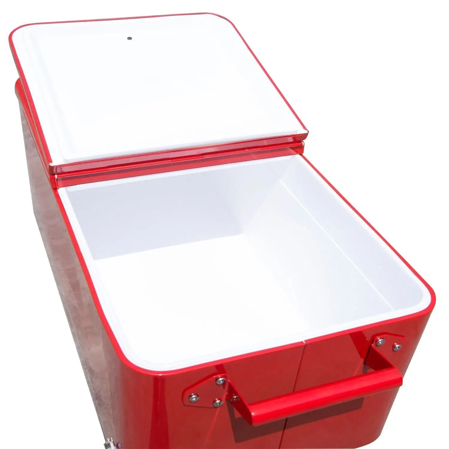 80 Quart Rolling Cooler Cart, Portable Ice Bin, Outdoor Party, Red Cooler Boxes at Gallery Canada