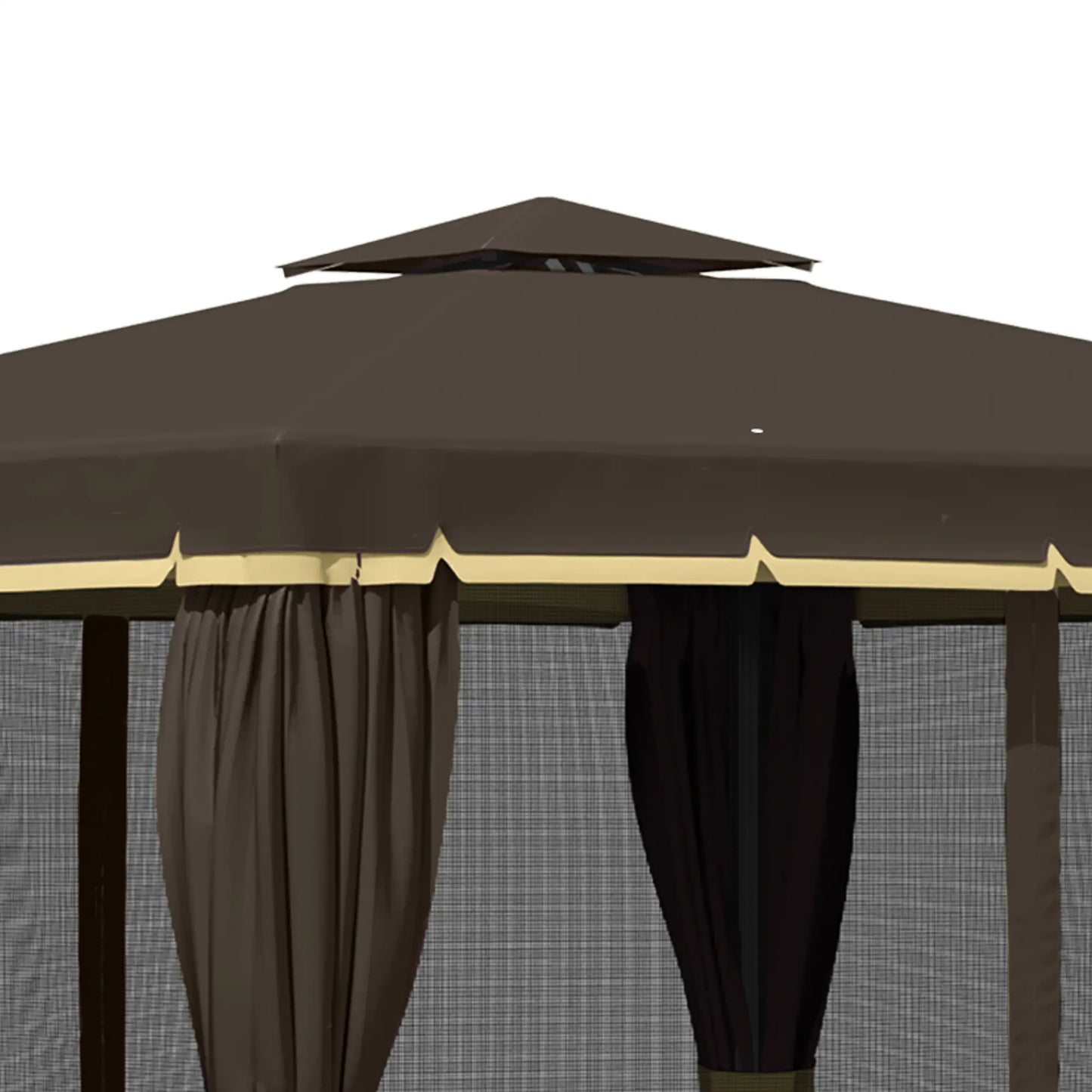 10' x 10' 2-Tier Gazebo Canopy Tent, Zippered Mesh Sidewalls, Aluminum Frame Gazebos at Gallery Canada
