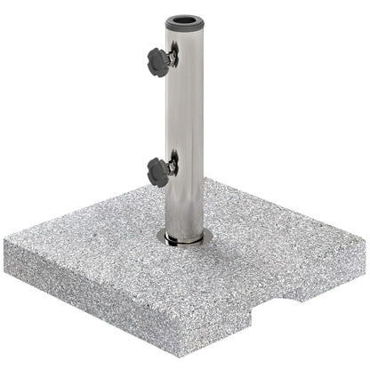 Square Patio Umbrella Base, Outdoor Stand with Handles, Heavy Duty, Grey Umbrella Bases Grey at Gallery Canada