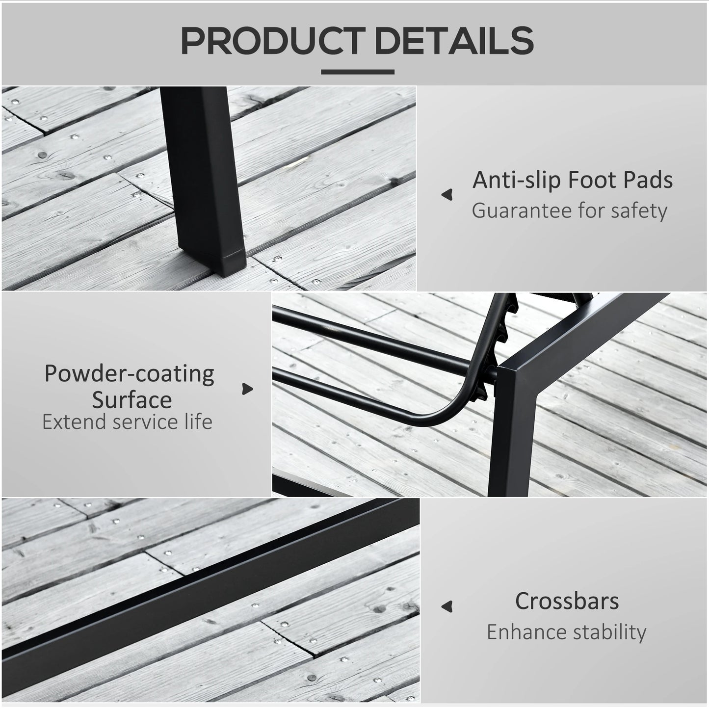 Outdoor Lounge Chair, 5-Position Reclining Backrest, 2 Wheels, Cream White Lounger Chairs at Gallery Canada