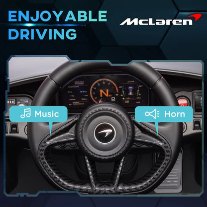 McLaren 765LT 12V Kids Electric Car, Scissor Doors, Remote, Black Electric Toy Cars at Gallery Canada