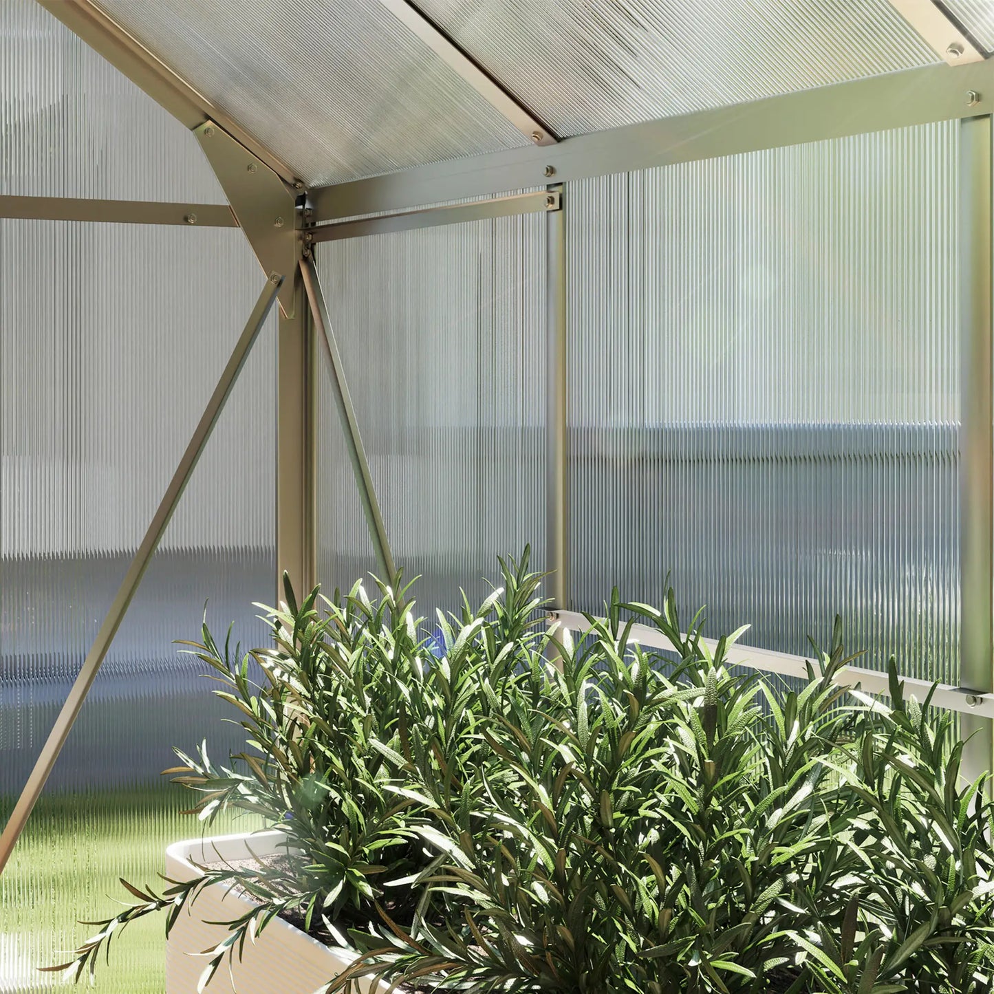 6' x 8' x 6.6' Polycarbonate Greenhouse, Walk-In Garden Kit, Silver Walk In Greenhouses at Gallery Canada