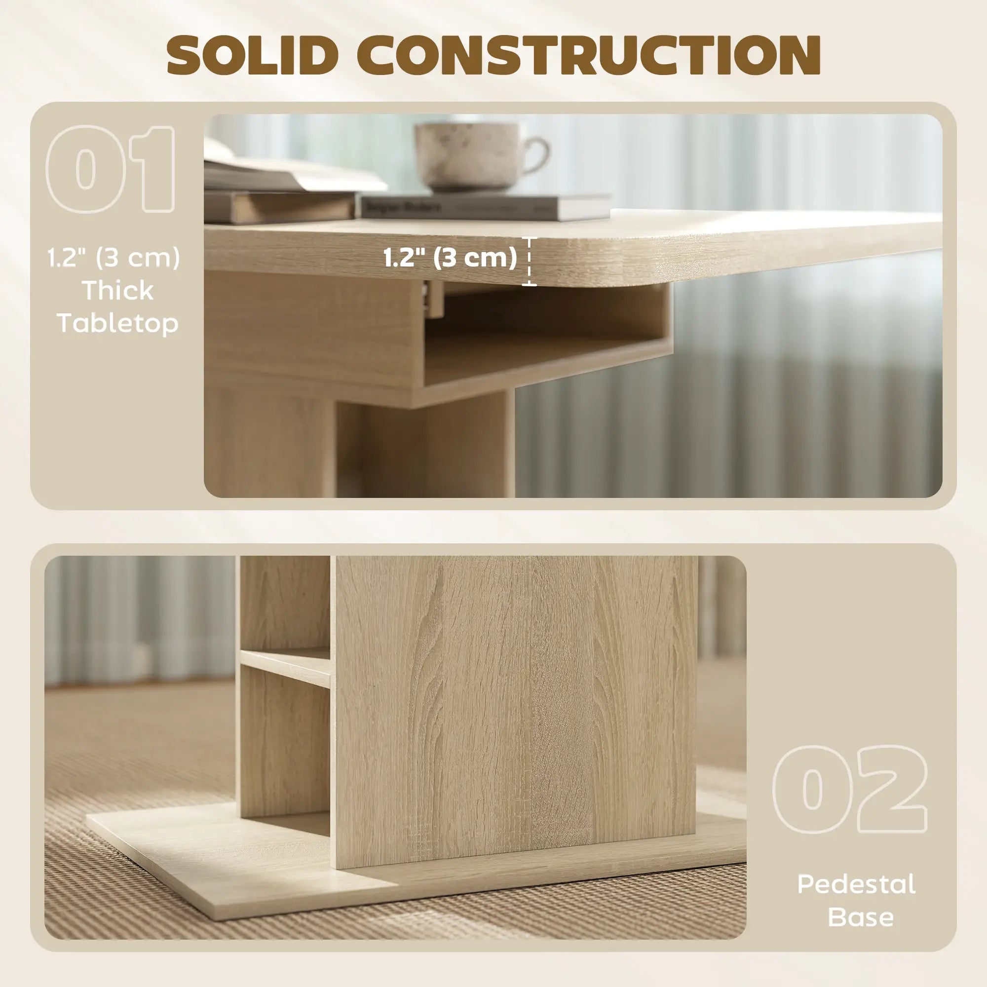Extendable Dining Table, 43.3
