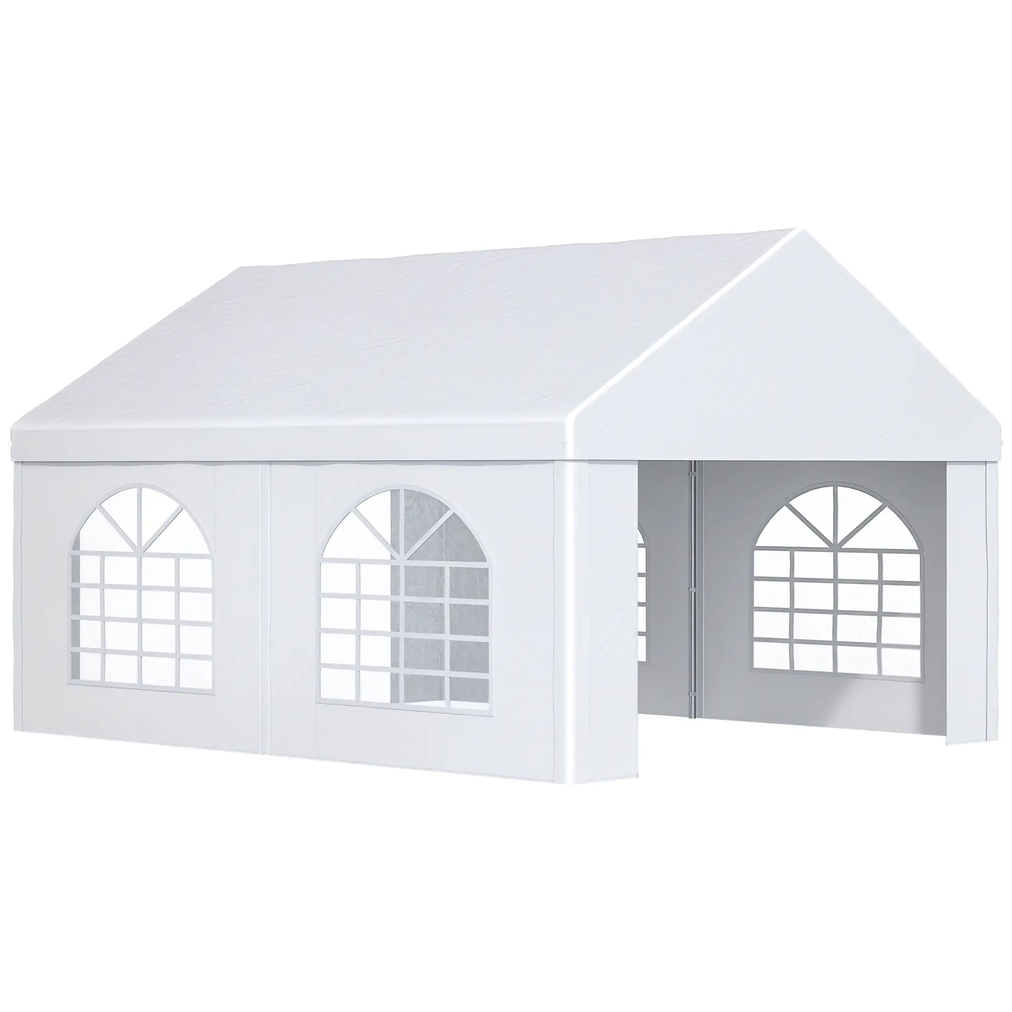 16.5' x 13' Outdoor Party Tent, With Sides, 4 Windows, 2 Doors, White Canopy Tents at Gallery Canada