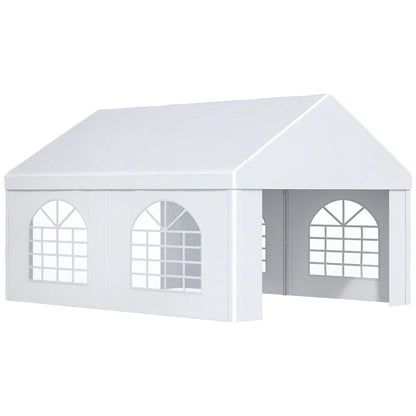 16.5' x 13' Outdoor Party Tent, With Sides, 4 Windows, 2 Doors, White Canopy Tents at Gallery Canada