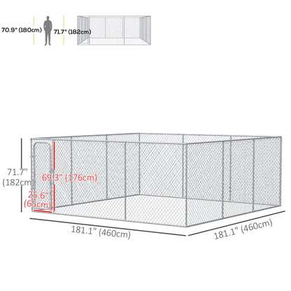15.1' x 15.1' x 6' Dog Playpen, Galvanized Steel Frame, for Small Medium Dogs Houses, Kennels & Pens at Gallery Canada