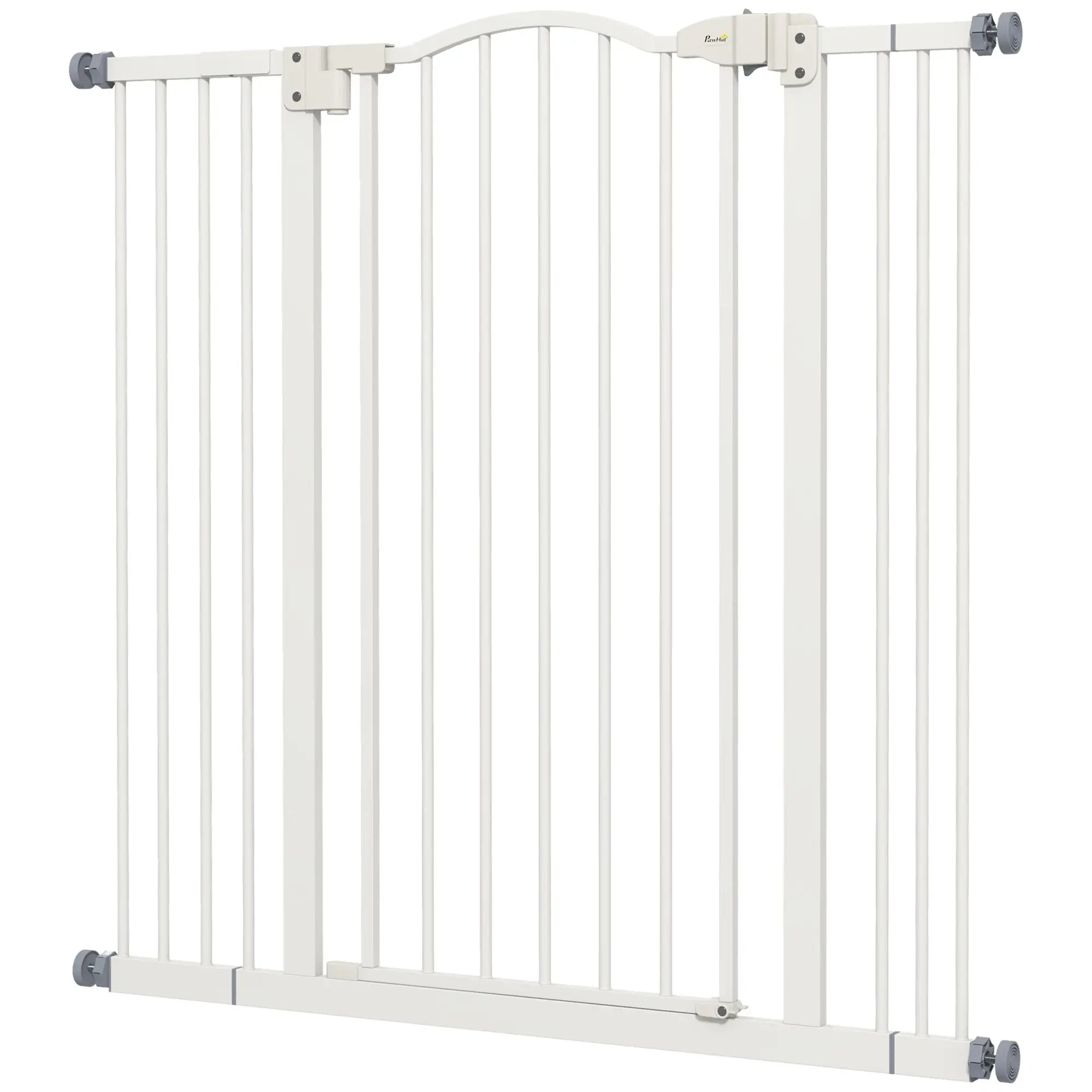 Extra Tall Dog Gate with Door, Pressure Fit, Auto Close, 29-39 Inches, White Houses, Kennels & Pens White at Gallery Canada
