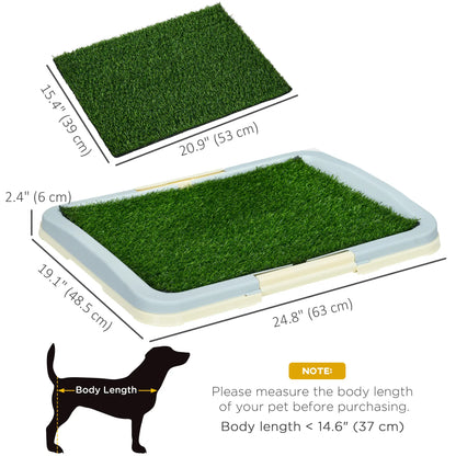 Tapis d'apprentissage pour chiot, portable pour intérieur, avec plateau, 24,8" X 19,1"