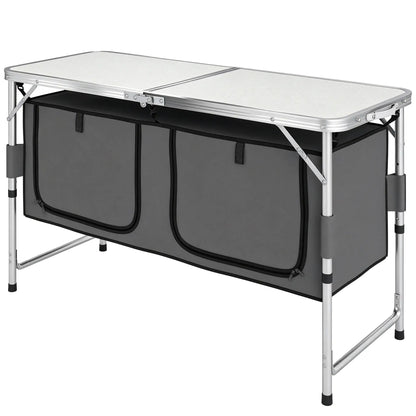 Aluminum Folding Picnic Table, Height Adjustable, Storage BBQ Camping Picnic Tables & Camping Chairs at Gallery Canada