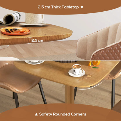 Modern Dining Table For 4, 27.6" x 27.6", Natural Wood Bar Tables at Gallery Canada