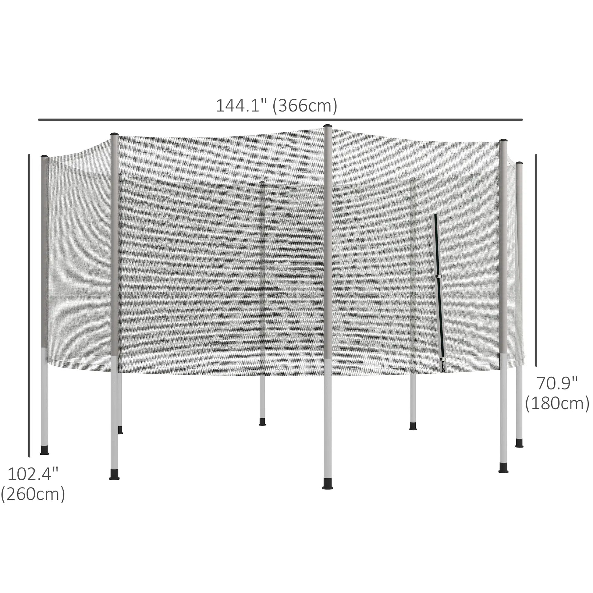 2FT Trampoline Net Enclosure, 8 Poles, Grey Trampolines at Gallery Canada