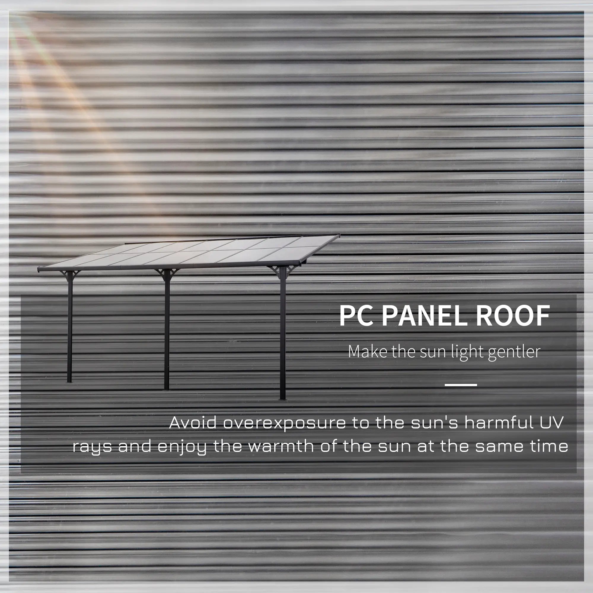 Adjustable Height Outdoor Pergola, 14ft x 10ft, Grey Pergolas at Gallery Canada