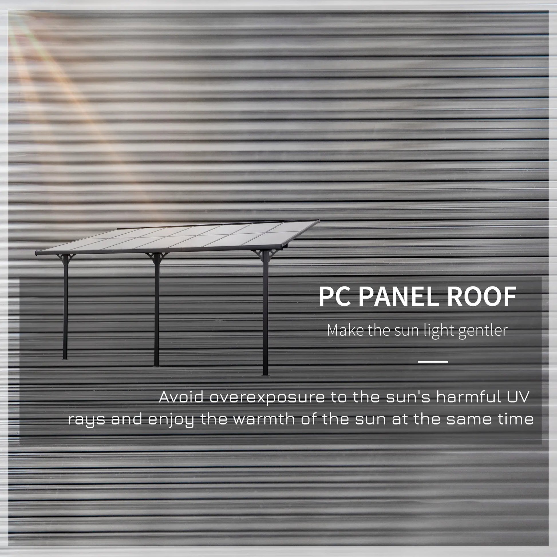 Adjustable Height Outdoor Pergola, 14ft x 10ft, Grey Pergolas at Gallery Canada