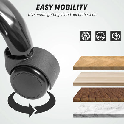 Ergonomic Desk Chair with Footrest, Adjustable Backrest, Lumbar Support, Black Executive & Manager Chairs at Gallery Canada