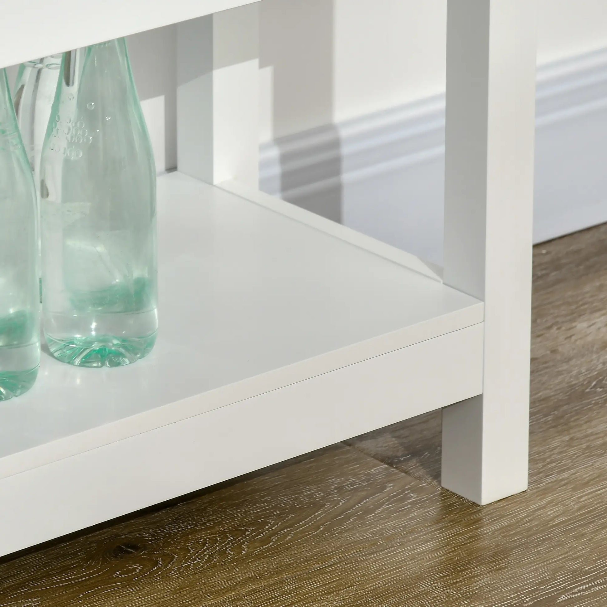 Modern Sideboard, Glass Door Buffet Cabinet, Adjustable Shelves, White Bar Cabinets at Gallery Canada