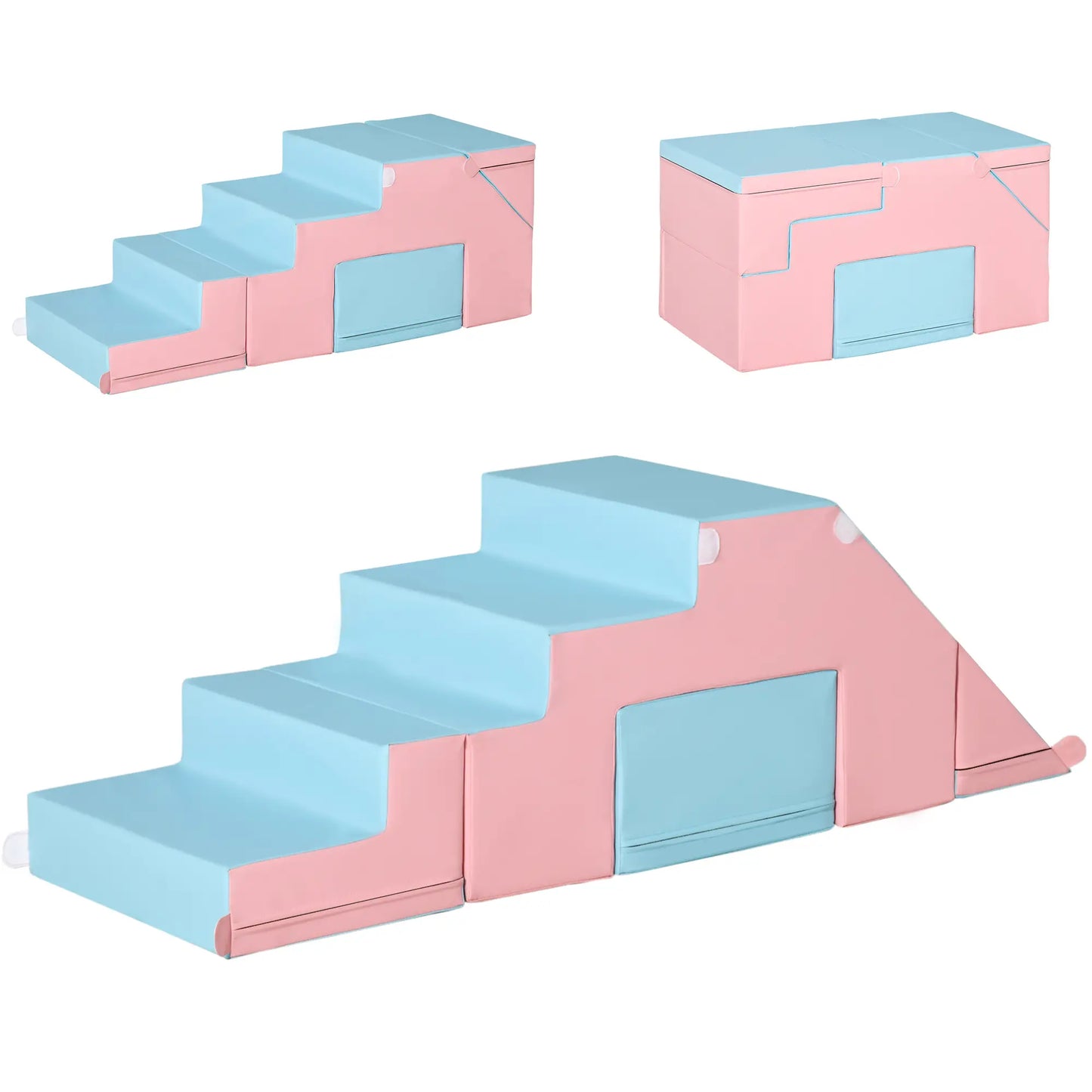 2-Piece Soft Play Kids Foam Set, for Crawl and Climb, Light Blue Baby Gym & Playmats Pink, Light Blue at Gallery Canada