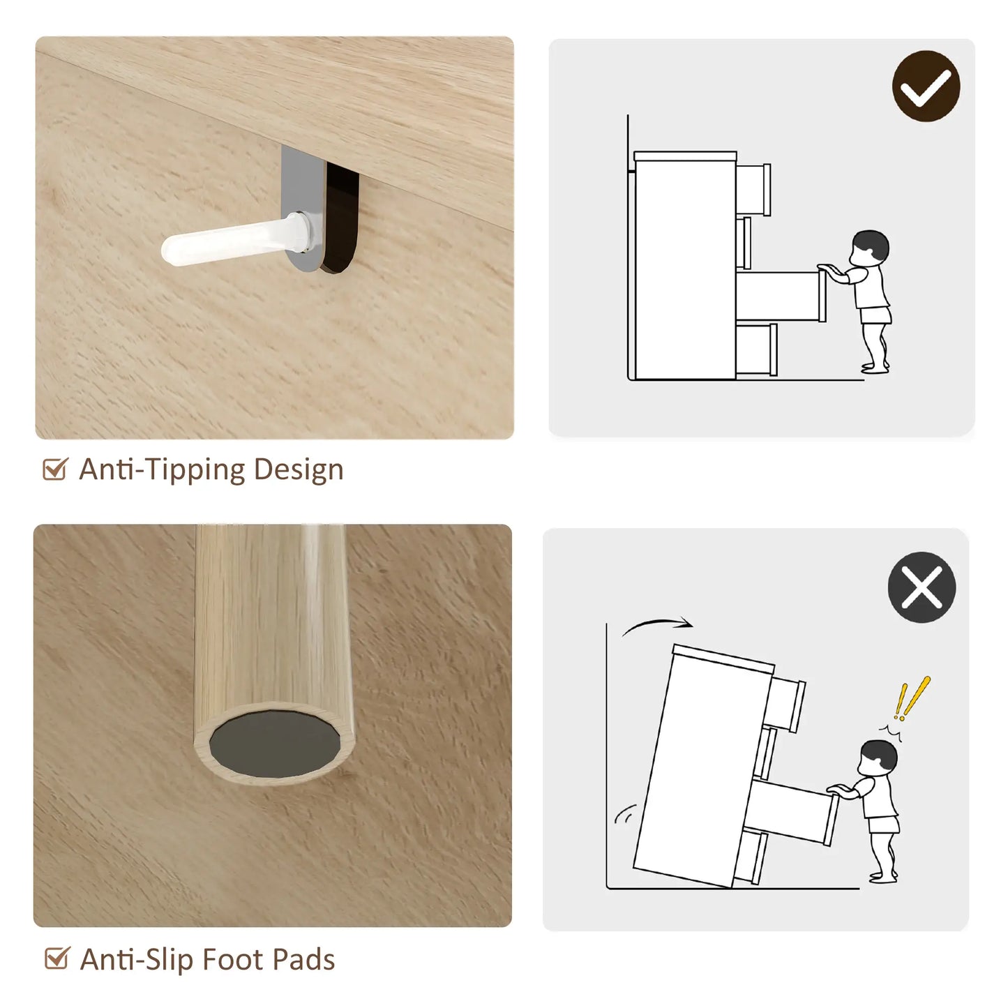 6 Drawer Dresser, Fluted Panels, Solid Wood Legs, Oak Storage Cabinets at Gallery Canada