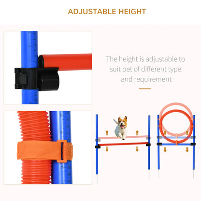 Dog Agility Training Kit, Adjustable Jump Weave Pole Ring Set Dog Agility Training Equipment at Gallery Canada