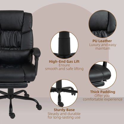 6-Point Vibration Massage Chair, Height Adjustable, Reclining, Black Massage Chairs at Gallery Canada