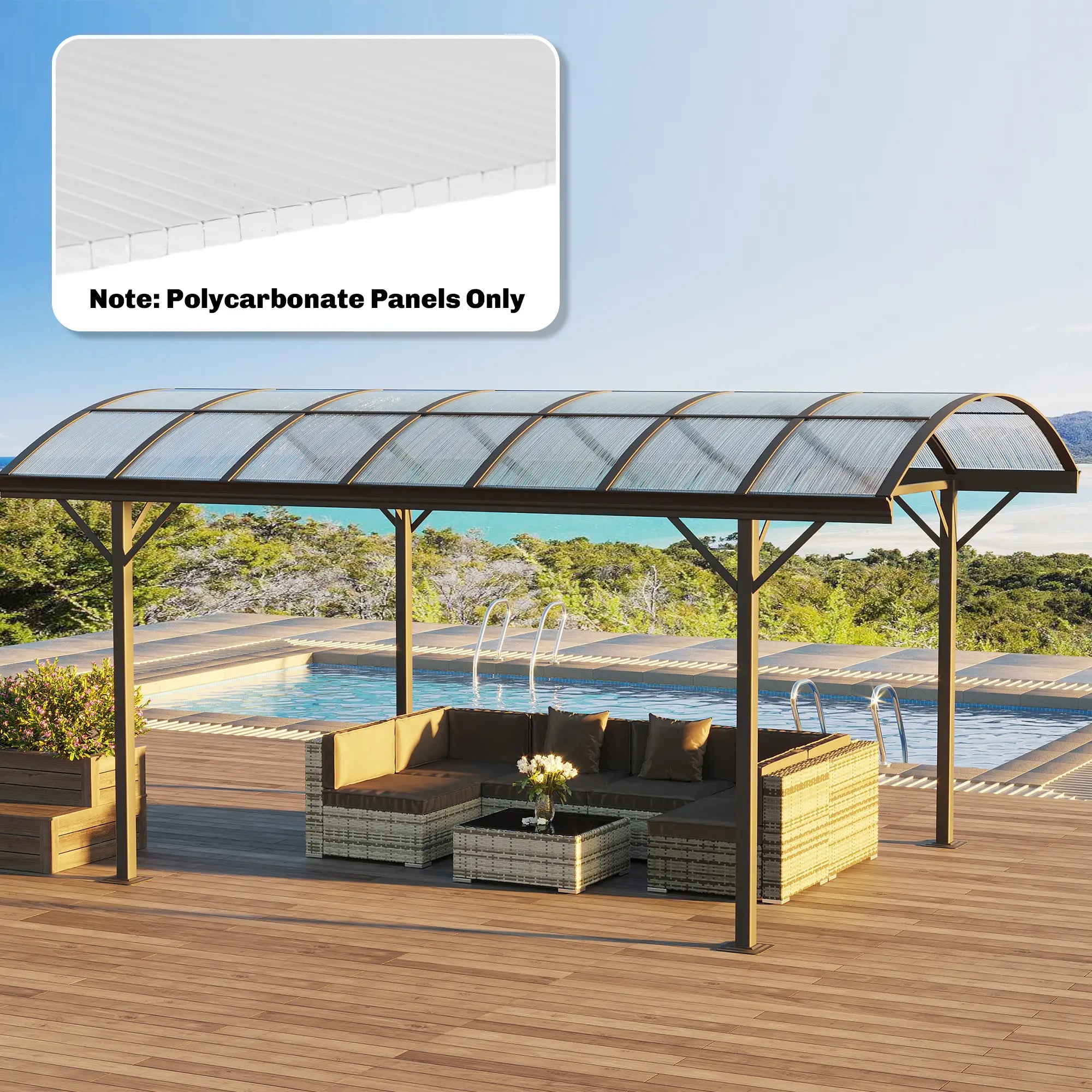 UV Protected Twin-Wall Greenhouse Panels, 47.2