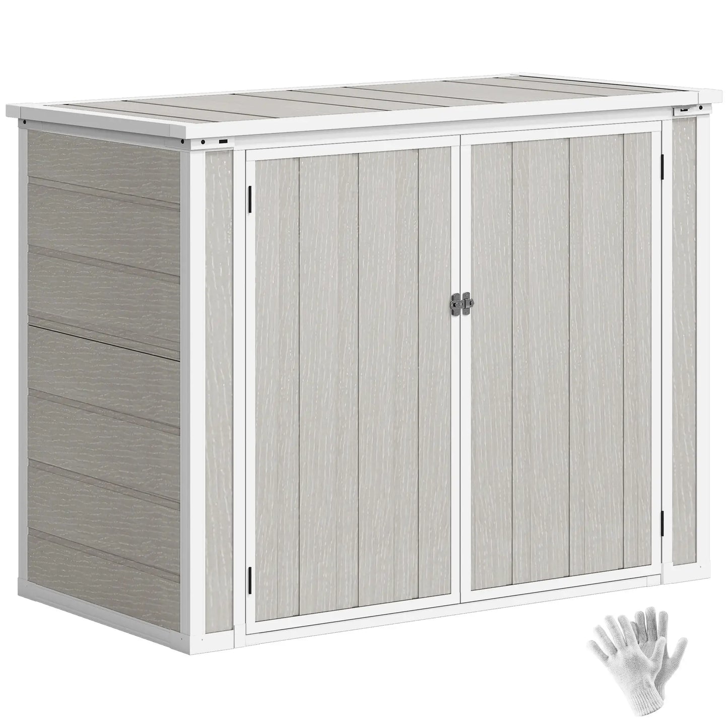 41 Cu Ft Outdoor Storage Shed, Lockable, Light Grey Sheds at Gallery Canada