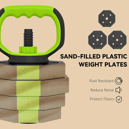 4-in-1 Adjustable Dumbbell Set, 55lbs, Green Dumbbells & Barbells at Gallery Canada