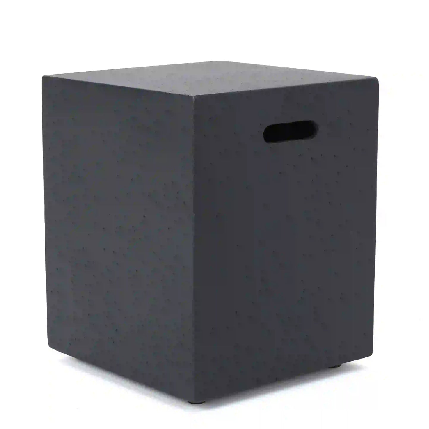 Multi-Functional Tank Holder Side Table, 16.5" L x 16.5" W x 20.5" H, Dark Grey Patio Side Tables Dark Grey at Gallery Canada