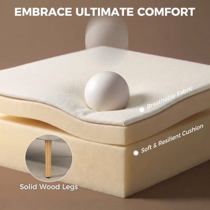 Modern 2 Seat Sofa, Upholstered Two Seater Couch, Cream White 2-Seater Sofas at Gallery Canada