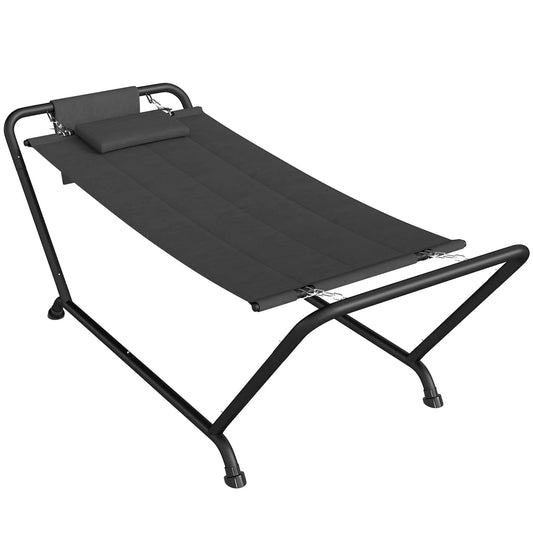 Heavy Duty Freestanding Outdoor Hammock, Dark Grey Hammocks with Stand Dark Grey, Black at Gallery Canada