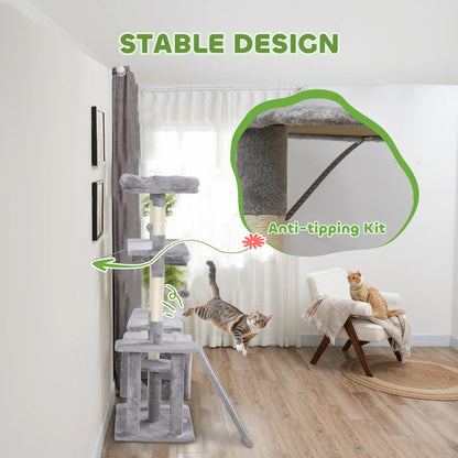 53 Cat Tree, Scratching Posts, Condo, Beds, Platforms, Light Grey Cat Towers at Gallery Canada