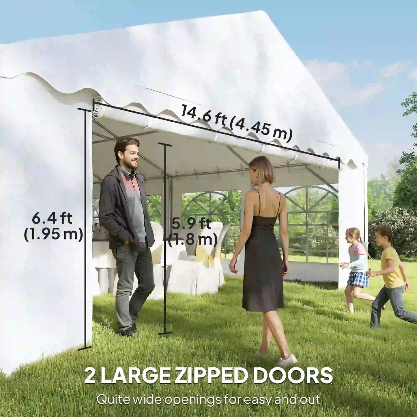 20' x 40' Party Tent, Removable Sidewalls, 12 Windows, White Canopy Tents at Gallery Canada