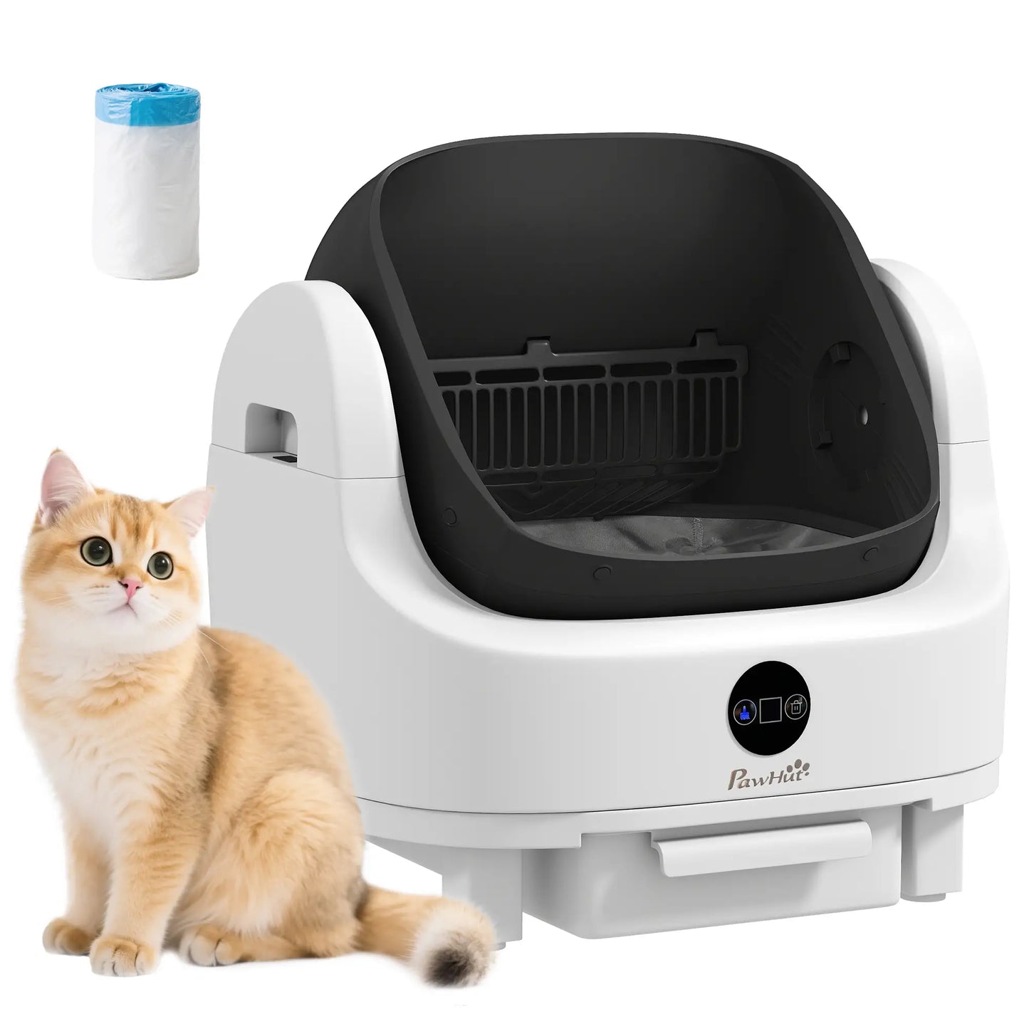 Open Top Self Cleaning Cat Litter Box, Automatic with Safety Protection Cat Litter Box Enclosures at Gallery Canada