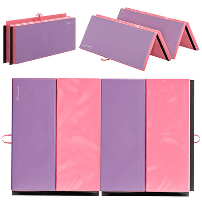 4'x6'x2'' Folding Tumbling Mat, Yoga MMA Martial Arts, Pink Purple Gymnastics Mats at Gallery Canada