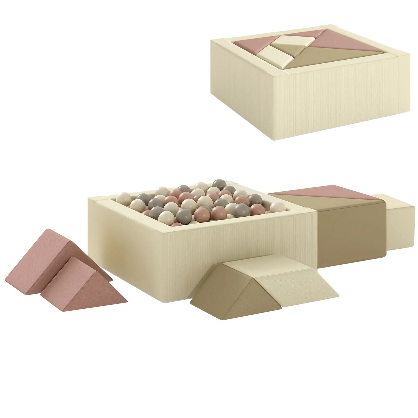 Blocs de mousse pour tout-petits en 9 pièces avec jeu de tangram, lavables