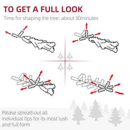 5FT Artificial Pencil Christmas Tree, Realistic Branches, White Pencil Christmas Trees at Gallery Canada