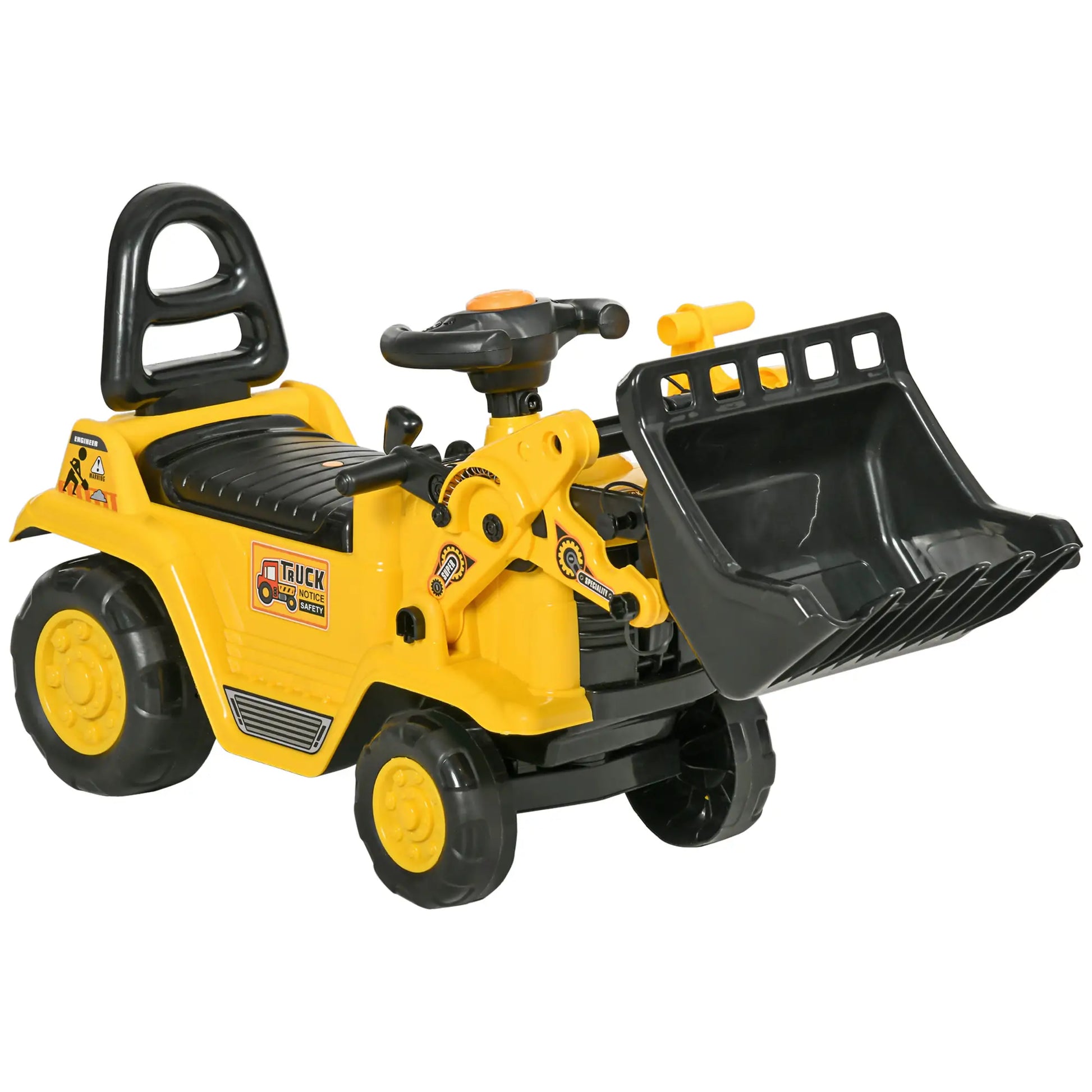 Ride-On Toy Bulldozer, Bucket Horn, Steering Wheel Storage, 18-48 Months, Yellow Toy Excavators Yellow at Gallery Canada
