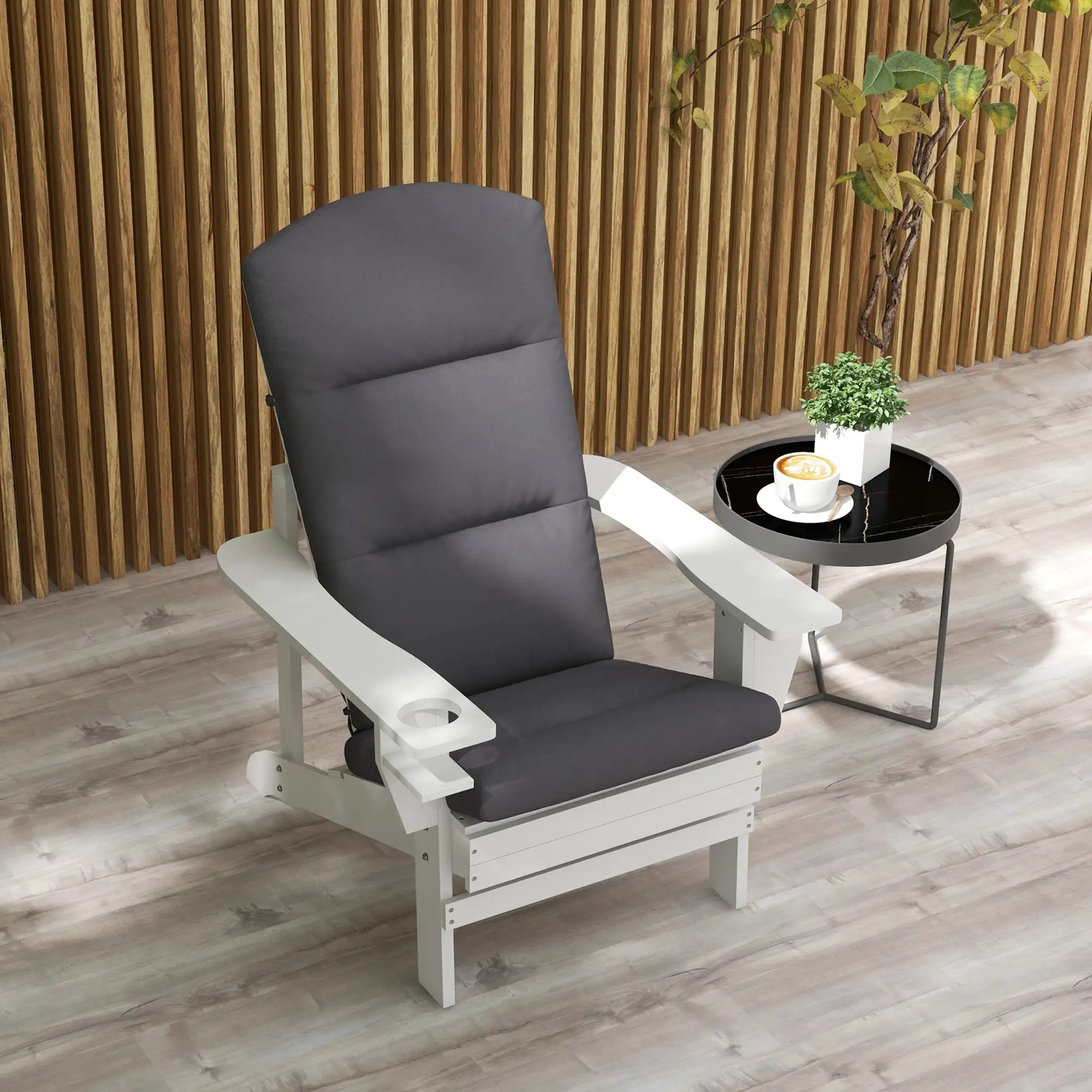 Adirondack Chair Cushion, Replacement with Back and Ties, Grey Patio Chair Cushions at Gallery Canada