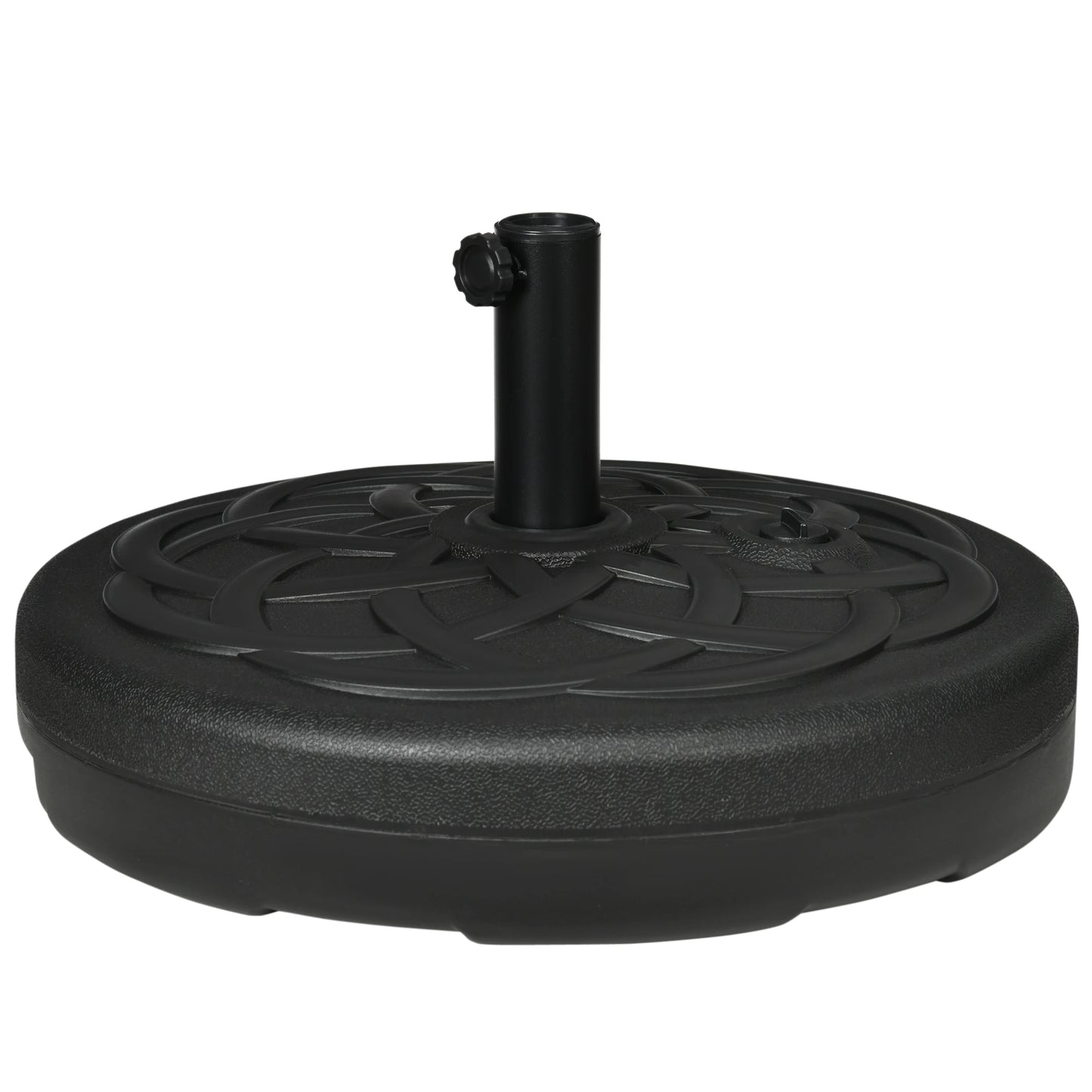77 lb Heavy Duty Patio Umbrella Base, 22" Round, Black Umbrella Bases Black at Gallery Canada