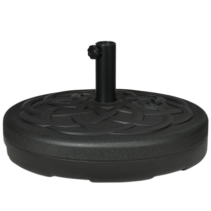 77 lb Heavy Duty Patio Umbrella Base, 22" Round, Black Umbrella Bases Black at Gallery Canada