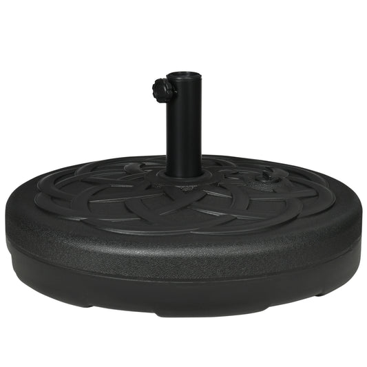 77 lb Heavy Duty Patio Umbrella Base, 22" Round, Black Umbrella Bases Black at Gallery Canada