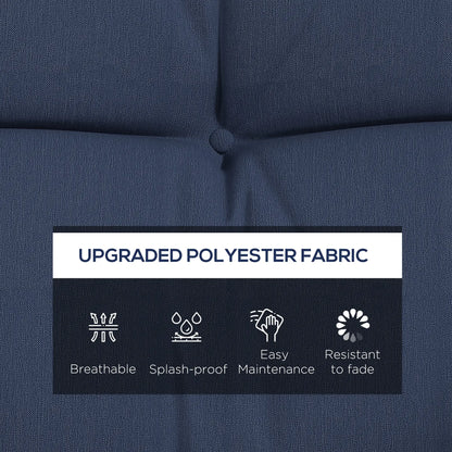 4-Piece Patio Chair Cushion Set, with Ties, Navy Blue Patio Chair Cushions at Gallery Canada