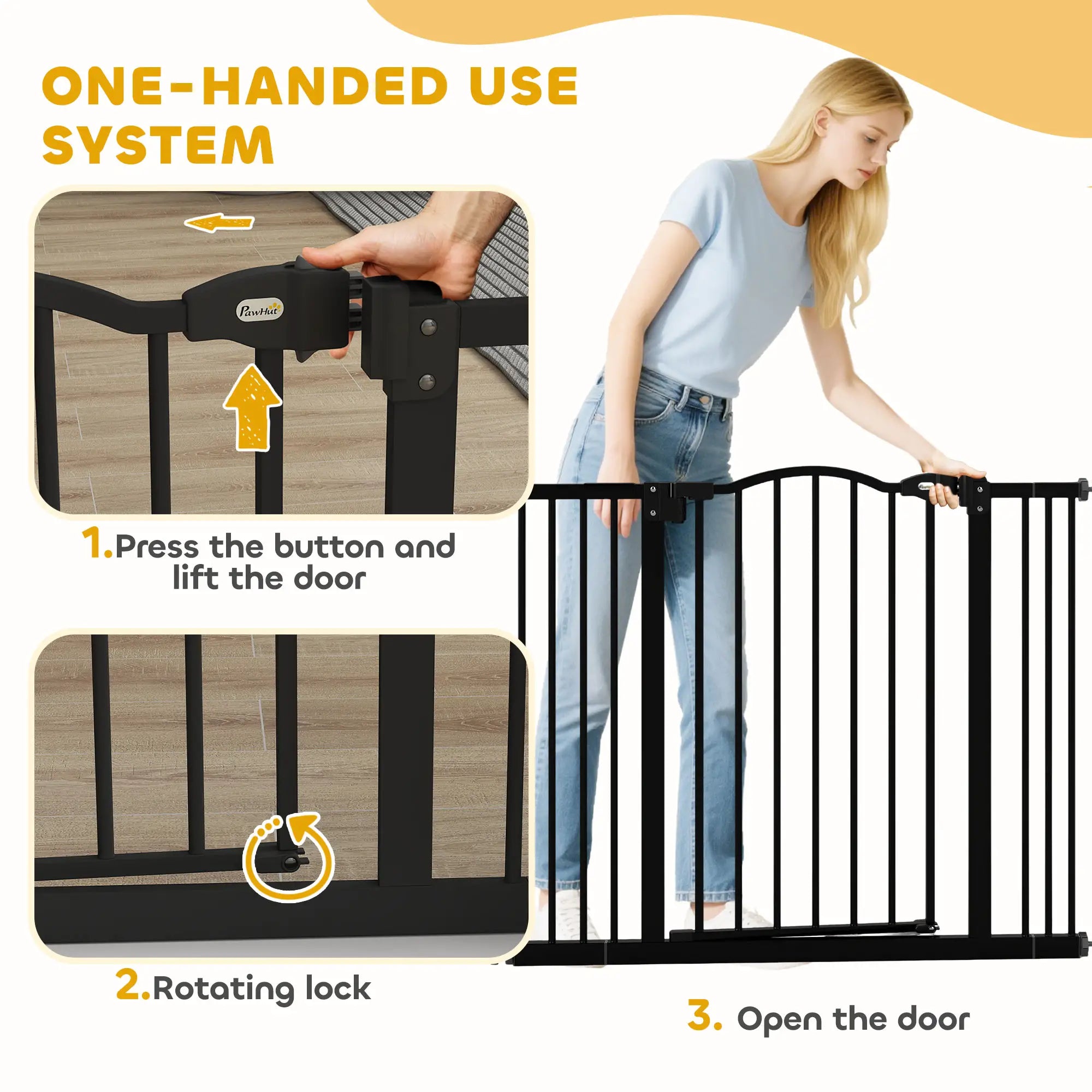 Extra Tall Dog Gate with Door, 29