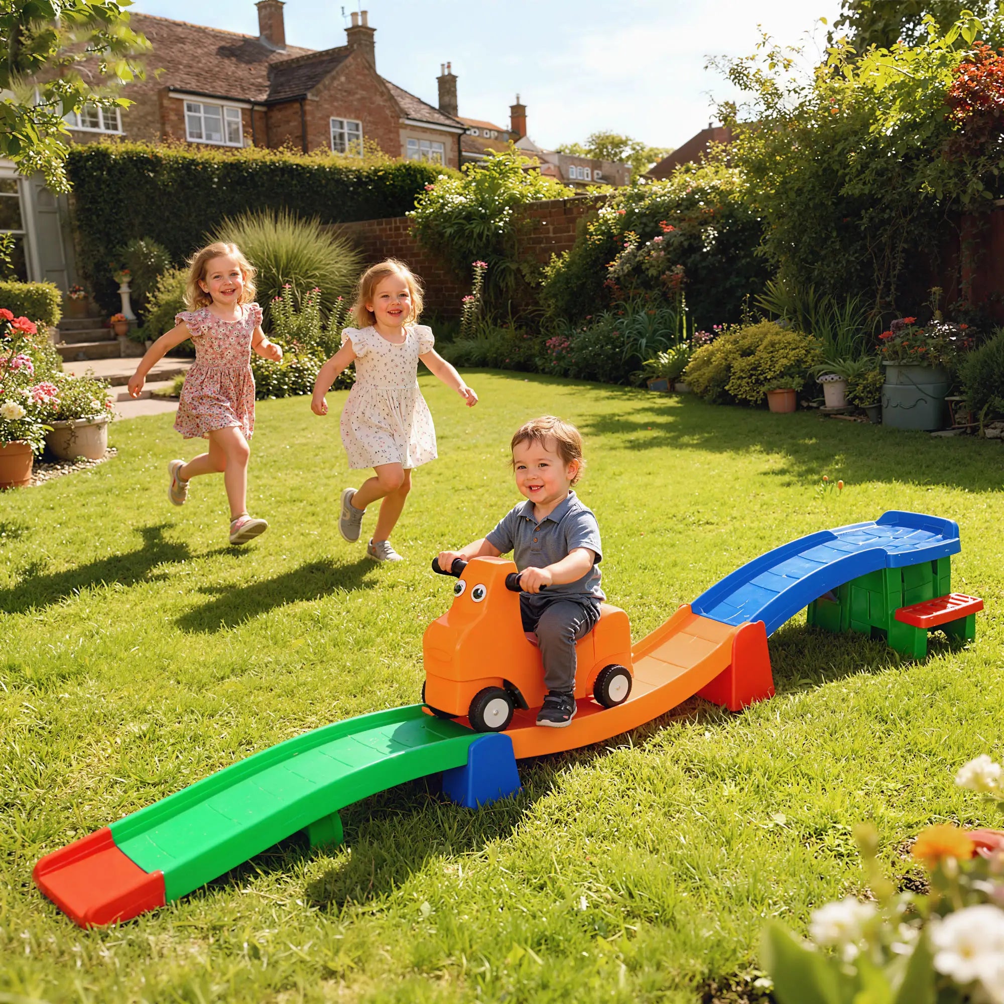 9.8 ft Roller Coaster For Kids, 4 Piece Toddler Ride On Toy Push Cars for Toddlers at Gallery Canada