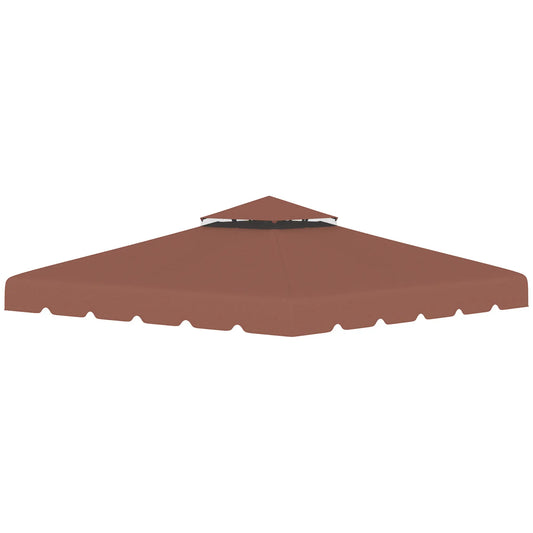 10' X 10' Gazebo Canopy Replacement, Double Vented Roof, Coffee Gazebo Canopy Replacement Coffee at Gallery Canada