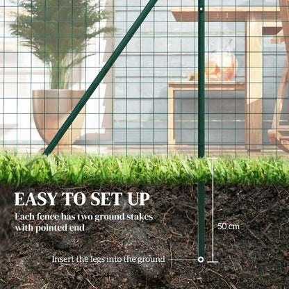 Garden Fence Barrier, Welded Fence Roll, Green Plastic-Coated Steel, Green Garden Fences at Gallery Canada