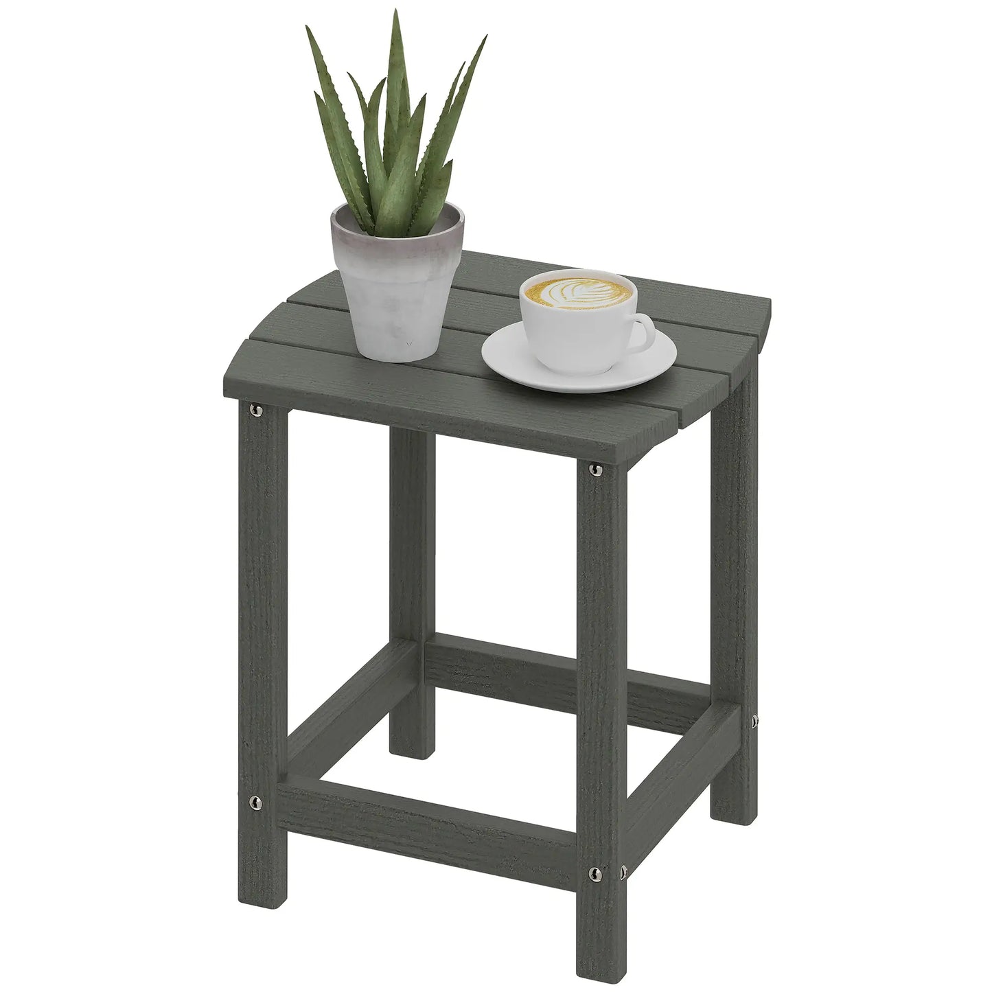 Outdoor Side Table, Patio End Table, Grey Patio Side Tables Grey at Gallery Canada