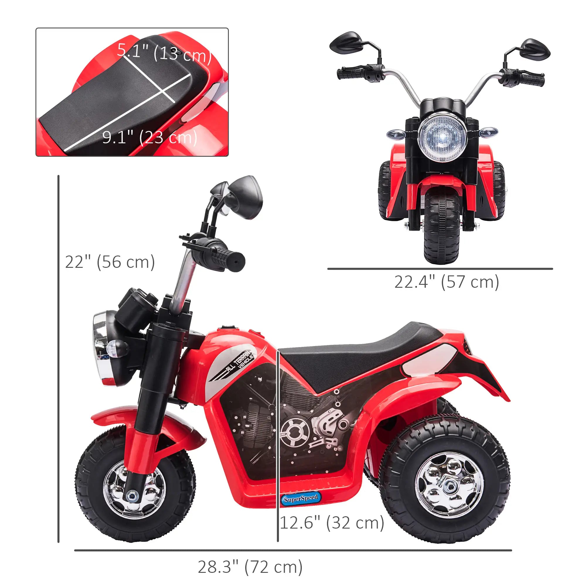 Kids Electric Motorcycle 6V, 18-36 Months, Red Electric Motorcycles at Gallery Canada