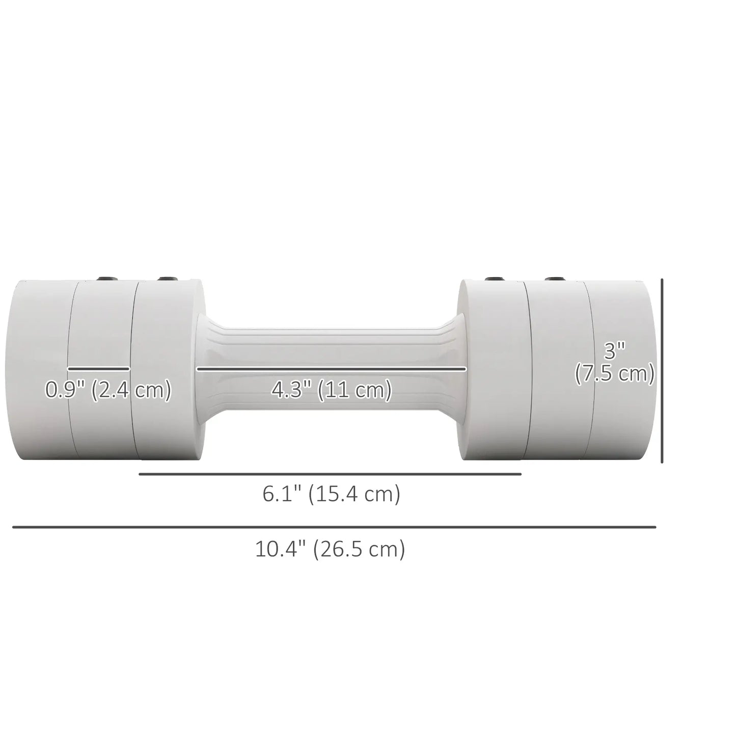 11lbs Adjustable Dumbbell Set, 12 Weight Plates, Non-Slip Handles, White Dumbbells & Barbells at Gallery Canada